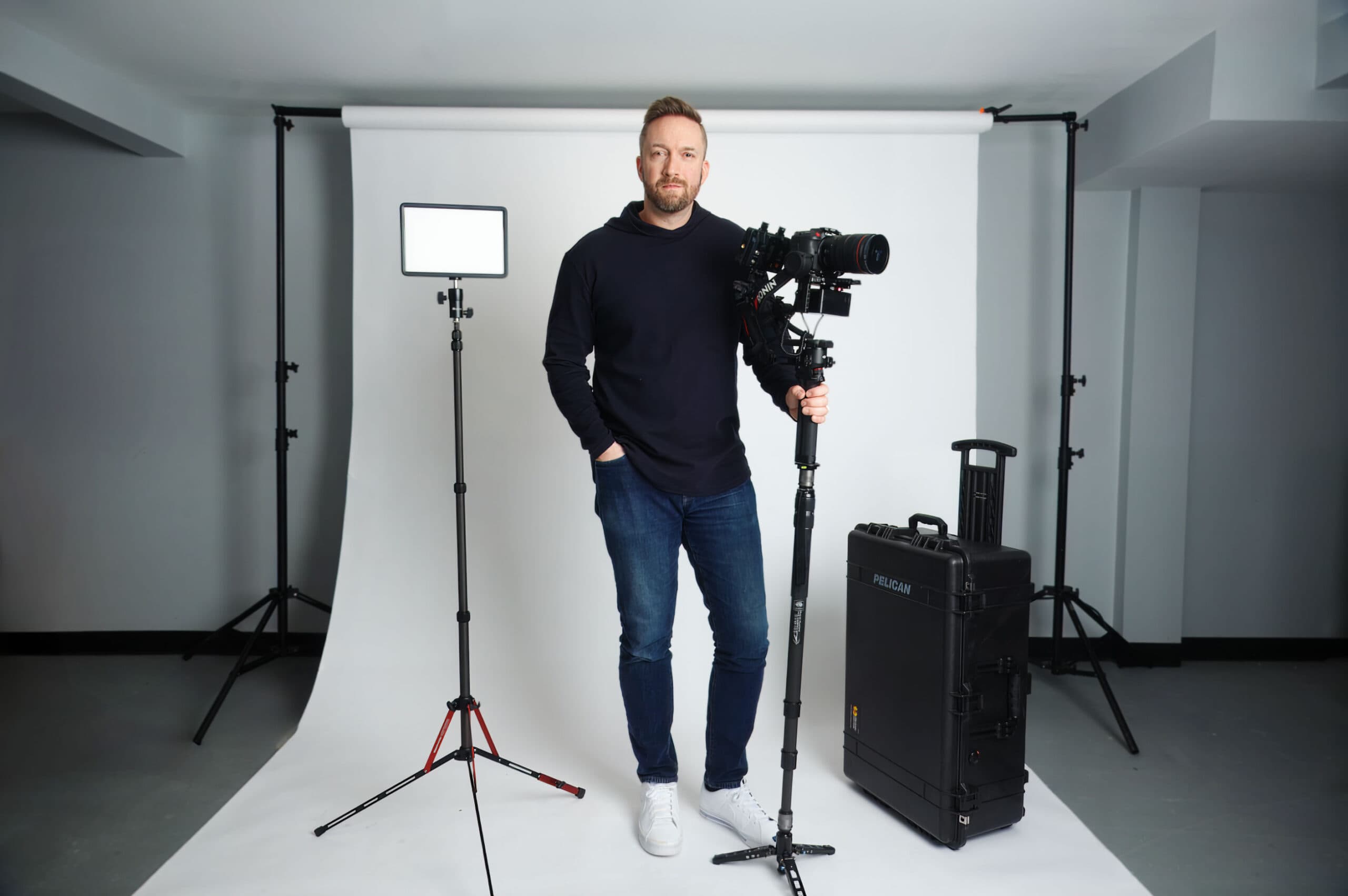 OnCall Content solo creator setup in the studio