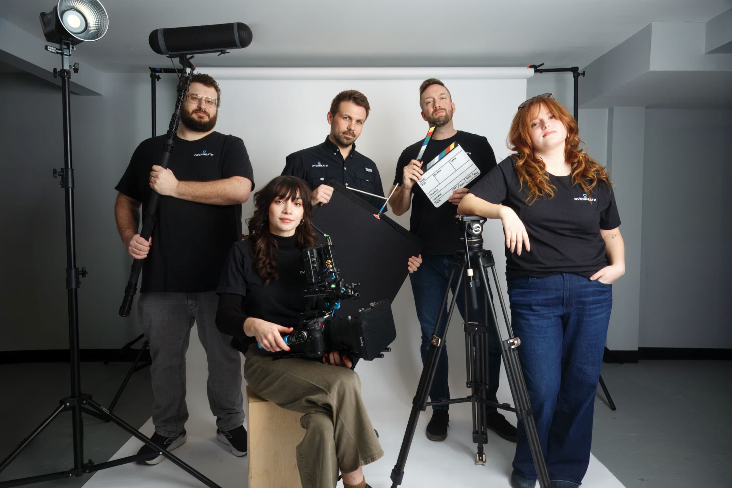 Overneath Creative full-scale production team on set