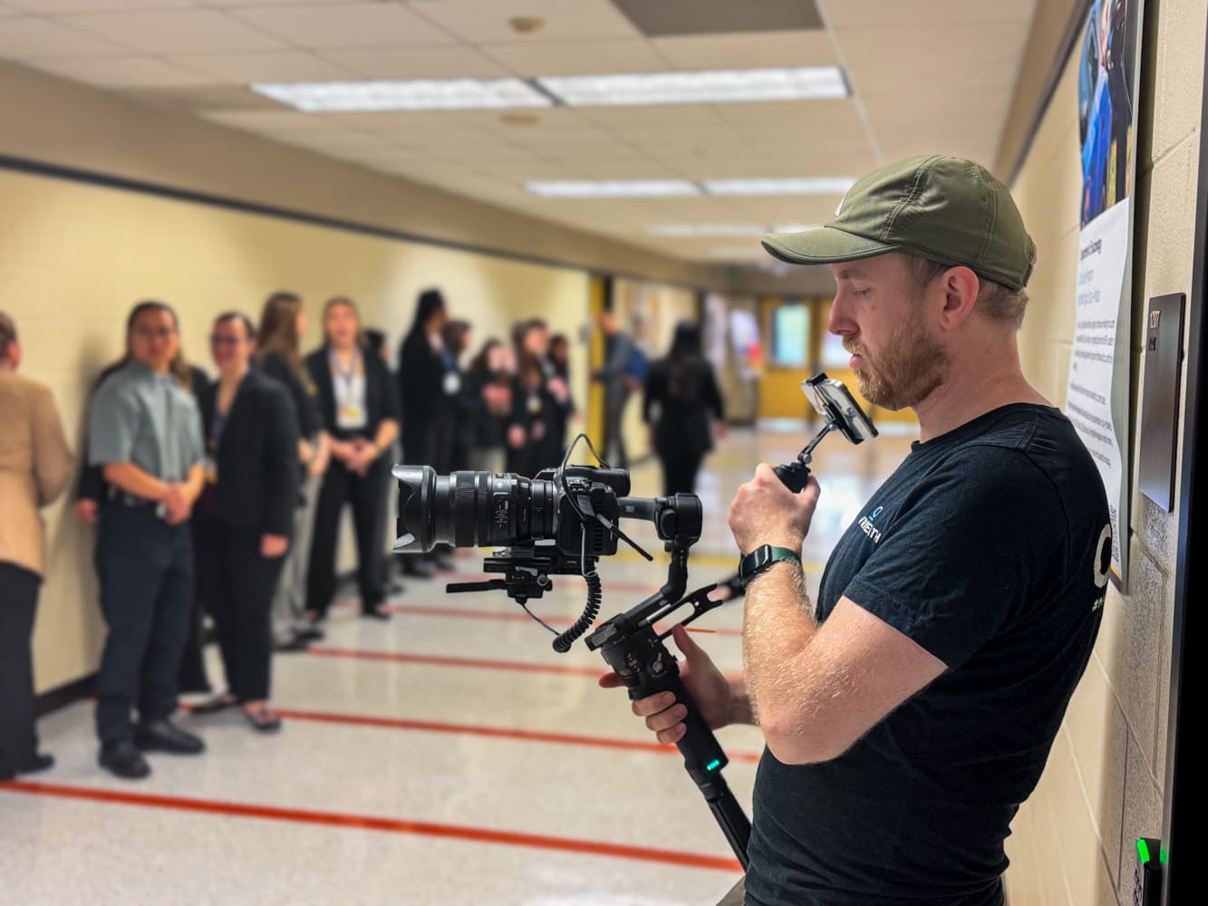OnCall Content Creator capturing behind-the-scenes footage